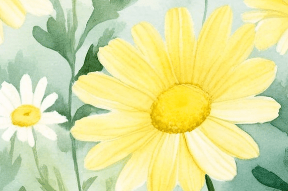 Download Soft Yellow Daisy Watercolor Floral Coll - Daisy watercolor Collection
