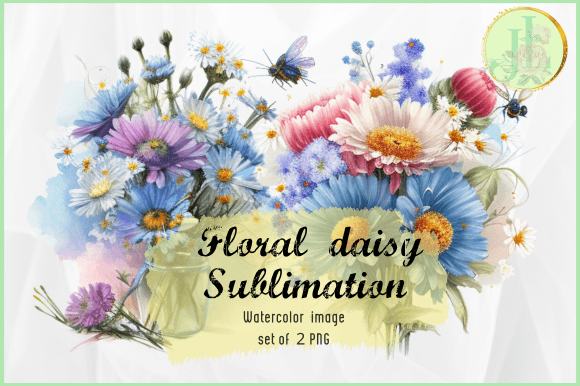 Download Floral Daisy Watercolor Sublimation - Daisy watercolor Collection