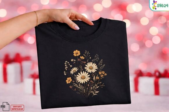 Download Vintage Daisy Wildflower Bouquet PNG - Flower bouquet Collection