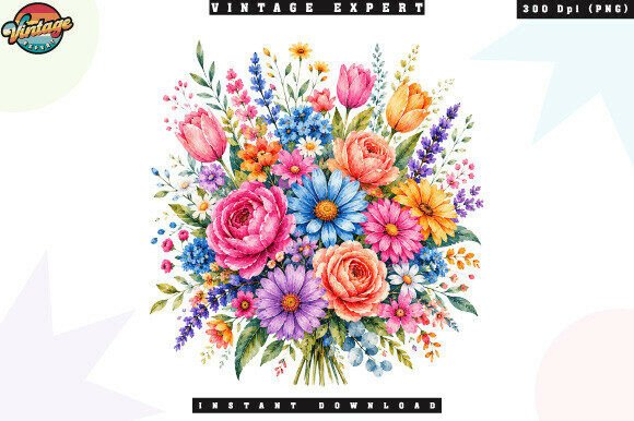 Download Spring Garden Flower Bouquet PNG - Flower bouquet Collection